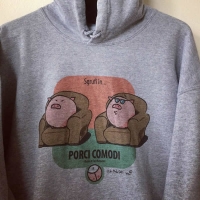 Felpa con cappuccio PORCI COMODI, i Tettini&reg;.
