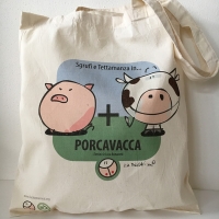 Shopper in cotone naturale PORCAVACCA, i Tettini&reg;.