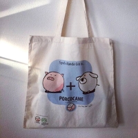 Shopper in cotone naturale PORCOCANE, i Tettini&reg;.