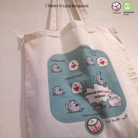 Shopper in cotone naturale ORSO BIPOLARE, i Tettini&reg;.