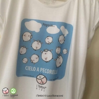 T-shirt Donna CIELO A PECORELLE azzurro, i Tettini&reg;.